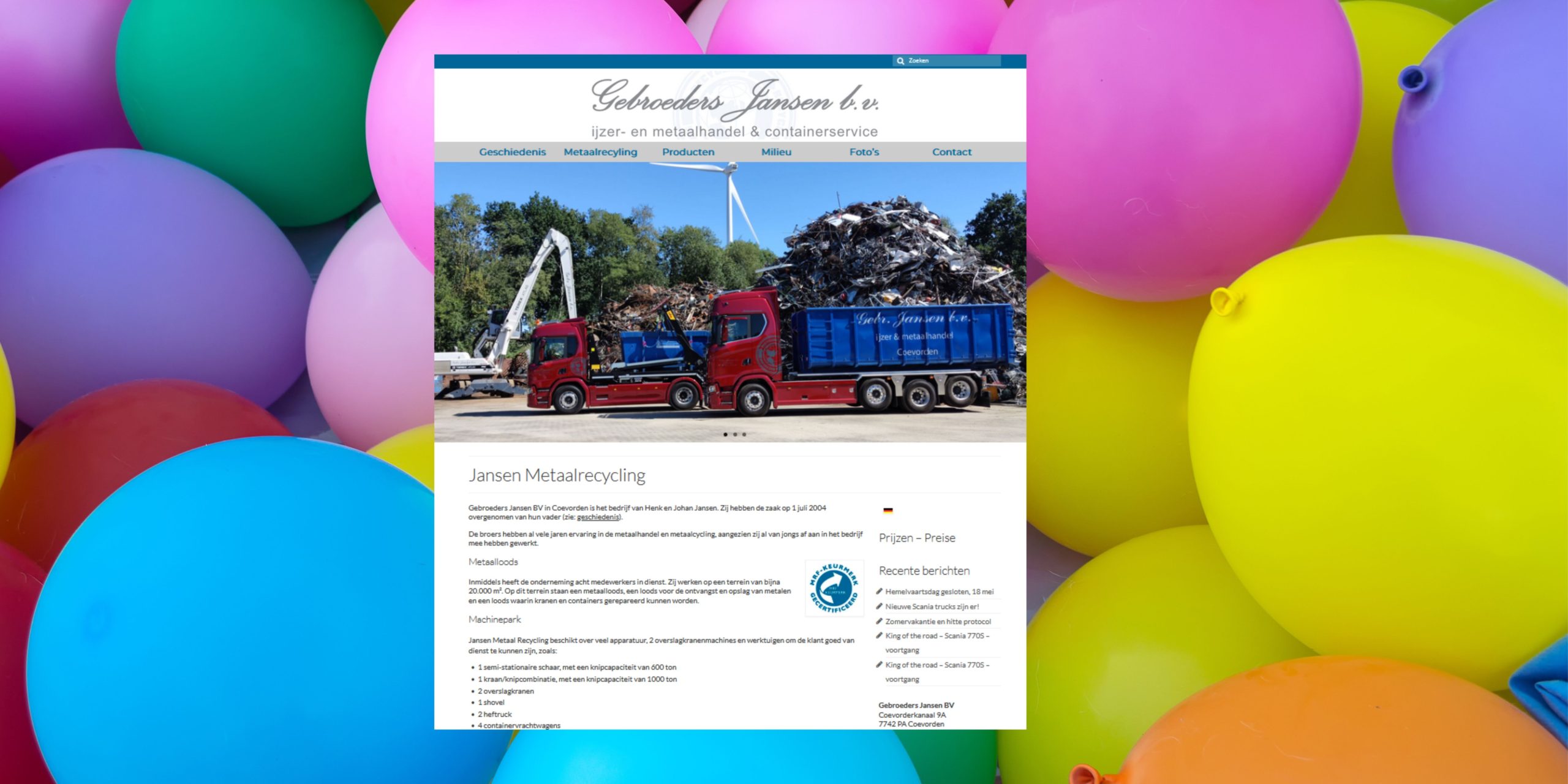 nieuwe site jansen metaal recycling